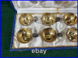 SERIE DE 7 TASTEVINS EN ARGENT MASSIF POINCON MINERVE EN COFFRET DE 126,92 g