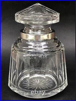 SUBLIME ancien GRAND FLACON CRISTAL BACCARAT ARGENT MASSIF poinçon MIVERVE