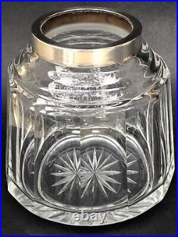 SUBLIME ancien GRAND FLACON CRISTAL BACCARAT ARGENT MASSIF poinçon MIVERVE