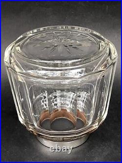 SUBLIME ancien GRAND FLACON CRISTAL BACCARAT ARGENT MASSIF poinçon MIVERVE