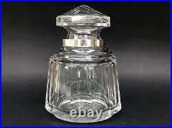 SUBLIME ancien GRAND FLACON CRISTAL BACCARAT ARGENT MASSIF poinçon MIVERVE