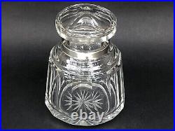 SUBLIME ancien GRAND FLACON CRISTAL BACCARAT ARGENT MASSIF poinçon MIVERVE