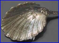 -SUPERBE ANCIENNE CUILLERE A FRAISES ARGENT MASSIF Poinçon MINERVE VITRINE D