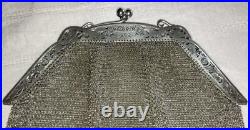 Sac de bal en argent massif 283 grammes poinçons araignée 800/1000 19e