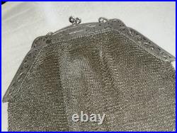 Sac de bal en argent massif 283 grammes poinçons araignée 800/1000 19e