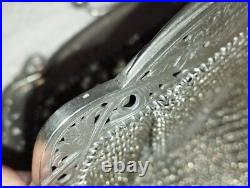 Sac de bal en argent massif 283 grammes poinçons araignée 800/1000 19e