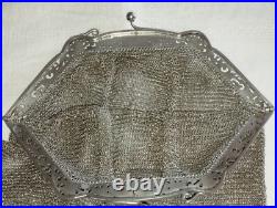 Sac de bal en argent massif 283 grammes poinçons araignée 800/1000 19e