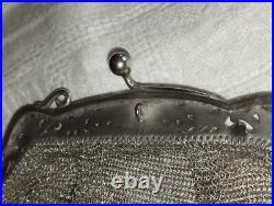 Sac de bal en argent massif 283 grammes poinçons araignée 800/1000 19e