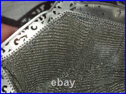 Sac de bal en argent massif 283 grammes poinçons araignée 800/1000 19e