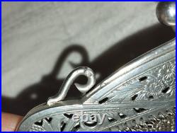 Sac de bal en argent massif 283 grammes poinçons araignée 800/1000 19e