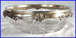 Saladier Louis XV cristal de Baccarat & argent massif poinçon Minerve Saladier Louis XV cristal de Baccarat & argent massif poinçon Minerve