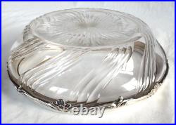 Saladier Louis XV cristal de Baccarat & argent massif poinçon Minerve Saladier Louis XV cristal de Baccarat & argent massif poinçon Minerve