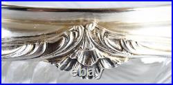 Saladier Louis XV cristal de Baccarat & argent massif poinçon Minerve Saladier Louis XV cristal de Baccarat & argent massif poinçon Minerve