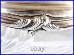 Saladier Louis XV cristal de Baccarat & argent massif poinçon Minerve Saladier Louis XV cristal de Baccarat & argent massif poinçon Minerve