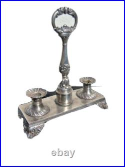 Saleron argent massif 199 g poinçons Vieillard Recense Paris d'époque 18ème