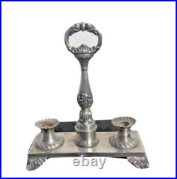 Saleron argent massif 199 g poinçons Vieillard Recense Paris d'époque 18ème