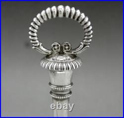 Saleron double époque Restauration argent massif poinçon VIEILLARD poids 531Grs