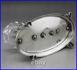 Saleron double époque Restauration argent massif poinçon VIEILLARD poids 531Grs