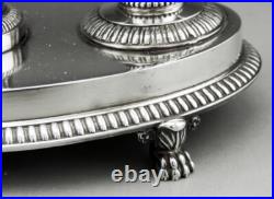 Saleron double époque Restauration argent massif poinçon VIEILLARD poids 531Grs