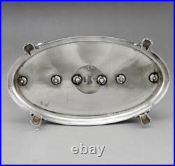 Saleron double époque Restauration argent massif poinçon VIEILLARD poids 531Grs