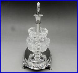 Saleron double époque Restauration argent massif poinçon VIEILLARD poids 531Grs