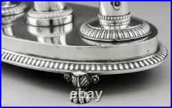 Saleron double époque Restauration argent massif poinçon VIEILLARD poids 531Grs