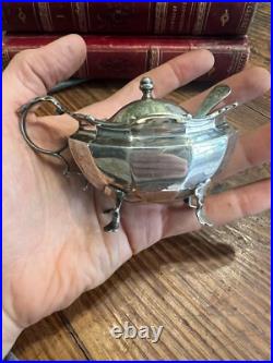 Salière de Table Anglais Argent Massif & Poinçon Silver Salt Shaker