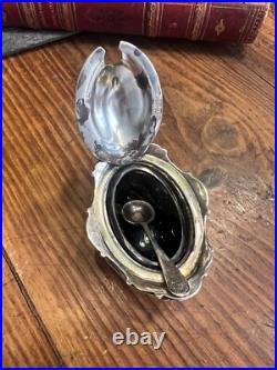 Salière de Table Anglais Argent Massif & Poinçon Silver Salt Shaker