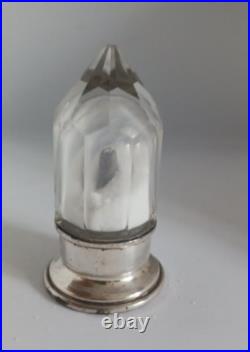 Salière en argent poinçon minerve prisme