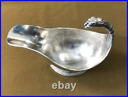 Saucière en argent massif poinçon 1er COQ époque EMPIRE 23 cm Sauce XIX minerve