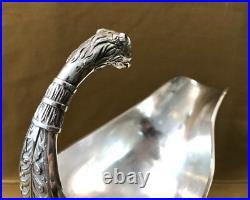 Saucière en argent massif poinçon 1er COQ époque EMPIRE 23 cm Sauce XIX minerve