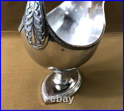 Saucière en argent massif poinçon 1er COQ époque EMPIRE 23 cm Sauce XIX minerve