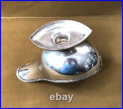 Saucière en argent massif poinçon 1er COQ époque EMPIRE 23 cm Sauce XIX minerve