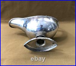 Saucière en argent massif poinçon 1er COQ époque EMPIRE 23 cm Sauce XIX minerve