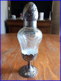 Saupoudreuse Cristal Et Argent Massif Poinçon Minerve