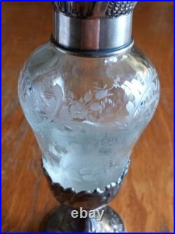 Saupoudreuse Cristal Et Argent Massif Poinçon Minerve