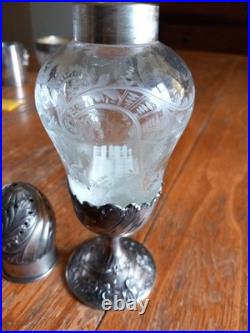 Saupoudreuse Cristal Et Argent Massif Poinçon Minerve