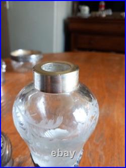 Saupoudreuse Cristal Et Argent Massif Poinçon Minerve