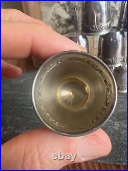 Série de 10 Gobelet & Timbale & Verre Miniature Argent Massif & Poincon Silver