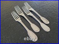 Série de 4 fourchettes en argent massif François Naudin poinçon Vieillard 332g