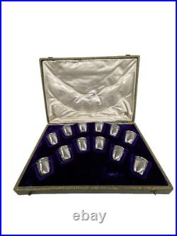 Service 12 Verres A Liqueur En Argent Massif Poincon Minerve 1 Er Titre
