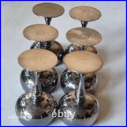 Service 6 Gobelet S. XIX. Argent 800, Intérieur en Vermeil. Poinçon Coq Français