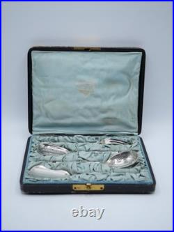 Service A Hors D Oeuvres 4 Pieces En Argent Massif Poincon Minerve 1 Er Titre