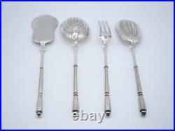 Service A Hors D Oeuvres 4 Pieces En Argent Massif Poincon Minerve 1 Er Titre