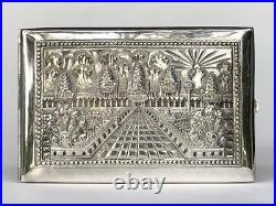 Sublime ancien ETUI A CIGARETTES en ARGENT MASSIF CAMBODGE BOUN THAN poinçon 900