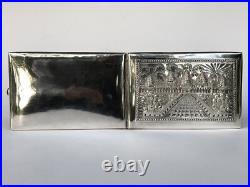 Sublime ancien ETUI A CIGARETTES en ARGENT MASSIF CAMBODGE BOUN THAN poinçon 900