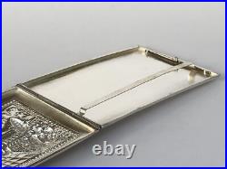Sublime ancien ETUI A CIGARETTES en ARGENT MASSIF CAMBODGE BOUN THAN poinçon 900