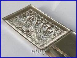 Sublime ancien ETUI A CIGARETTES en ARGENT MASSIF CAMBODGE BOUN THAN poinçon 900
