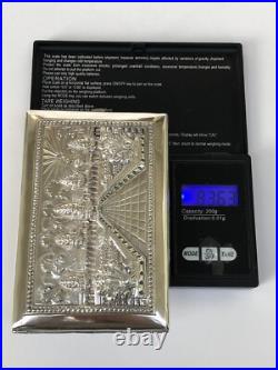 Sublime ancien ETUI A CIGARETTES en ARGENT MASSIF CAMBODGE BOUN THAN poinçon 900