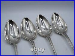 Suite 4 Cuilleres A Ragout Argent Massif Poincon Coq Paris 1809 Modele Filets